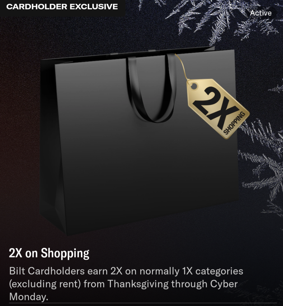Black Friday Promotions: 2X the Points on Shopping All Weekend